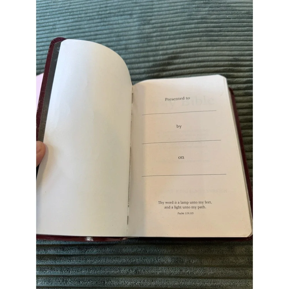 Two Holy Bible KJV Red Letter Edition Set Pink‎ Burgundy